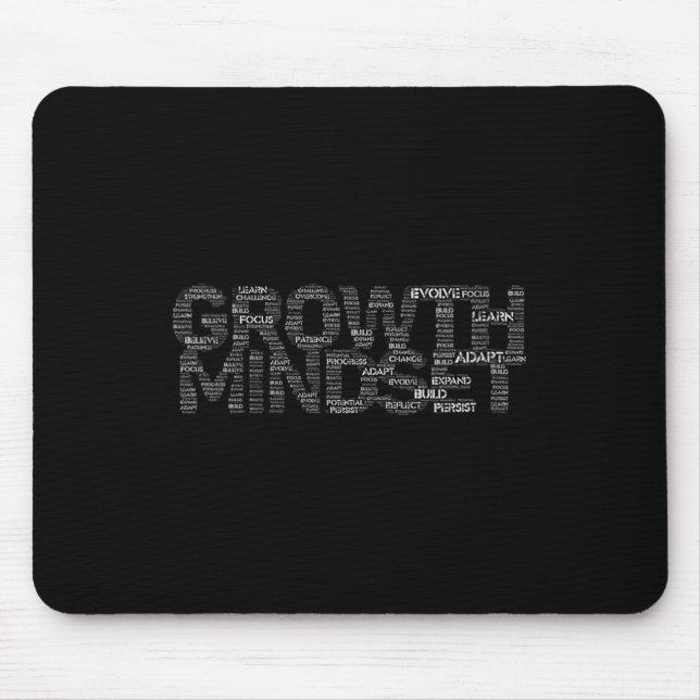 Womens Growth Mindset Motivation And Insrational V Mousepad (Vorne)