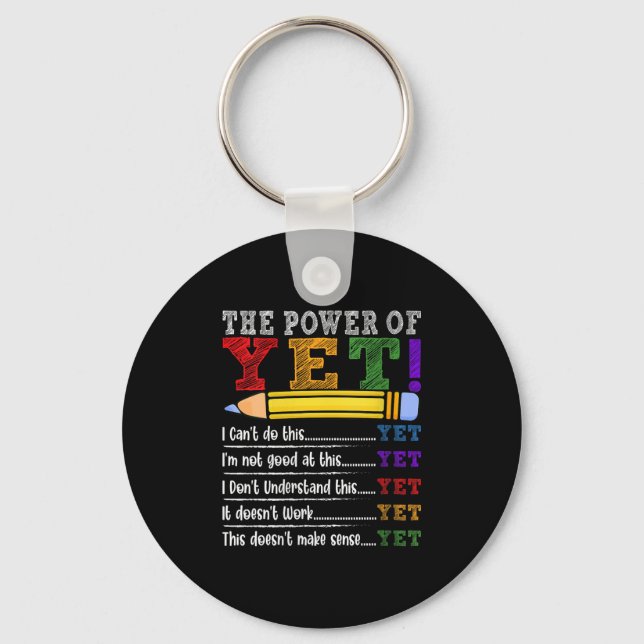 Womens Growth Mindset Teacher Motivational Sitive  Schlüsselanhänger (Vorderseite)