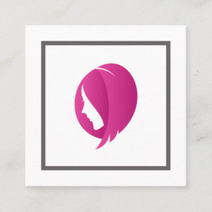 Womens Hair   Berufliche Friseurin Quadratische Visitenkarte