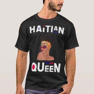 Womens Haitian Queen  Haitianische Flagge Schwarze T-Shirt