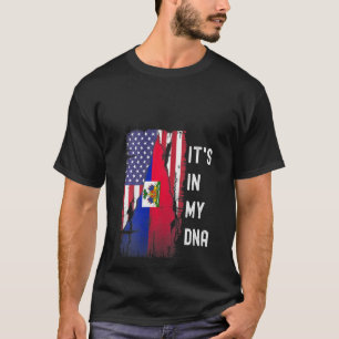 Womens Haitian Roots Es ist in meinem DNA-Pride Us T-Shirt