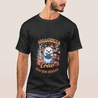 Womens Halloween Teacher Groovy Lesen Sie mehr Büc T-Shirt