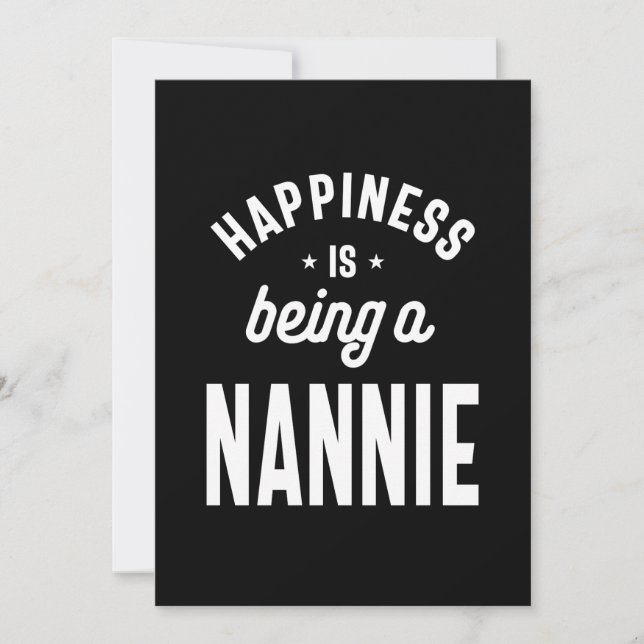 Womens Happiness Nannie Grandma Geschenk Einladung (Vorderseite)