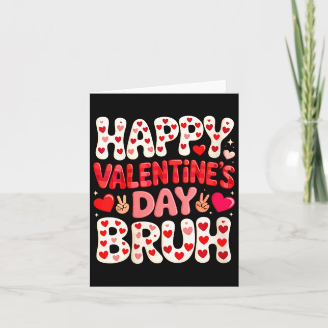 Women's Happy Valentine's Day Hearts Matching Kids Karte (Vorderseite)