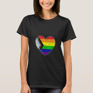 Womens Heart Love LGBT Pride Month Support LGBTQ M T-Shirt