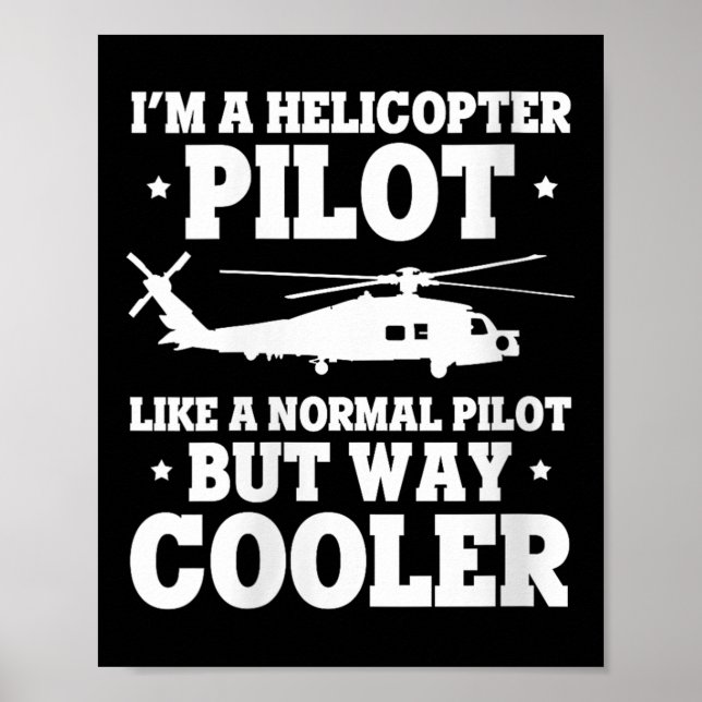 Womens Helicopter viel Cooler als Flyer Hu Poster (Vorne)