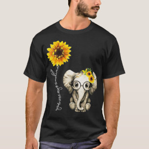 Womens Hippie Sunflower Elephant Funny Gift Friend T-Shirt