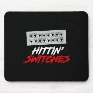 Womens Hittin Switches Funny Network Admin Tech Hu Mousepad