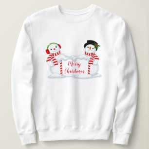 Womens Holiday Sweatshirt Snowman