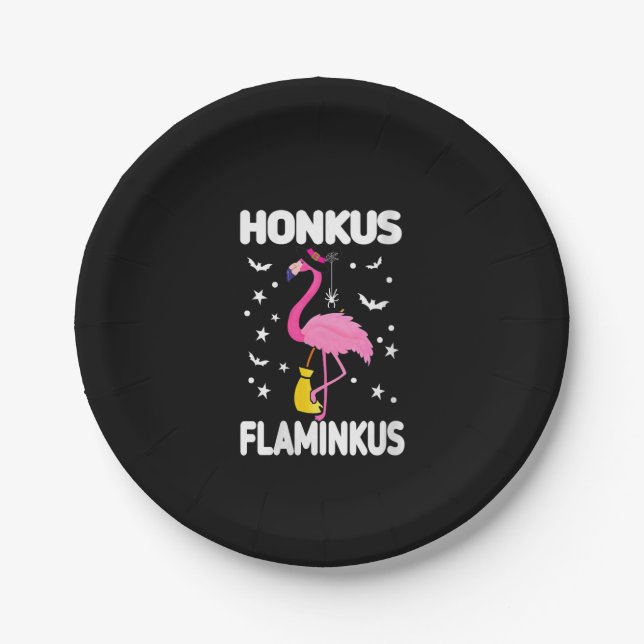Womens Honkus Flaminkus Pappteller (Vorderseite)