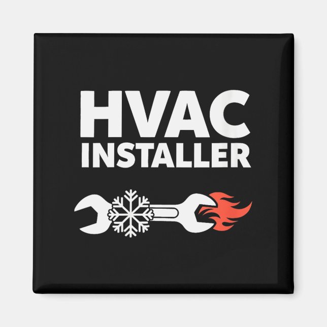 Womens Hvac Installer Funny Hvac Tech Technician F Magnet (Vorne)