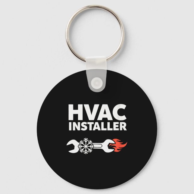 Womens Hvac Installer Funny Hvac Tech Technician F Schlüsselanhänger (Vorderseite)