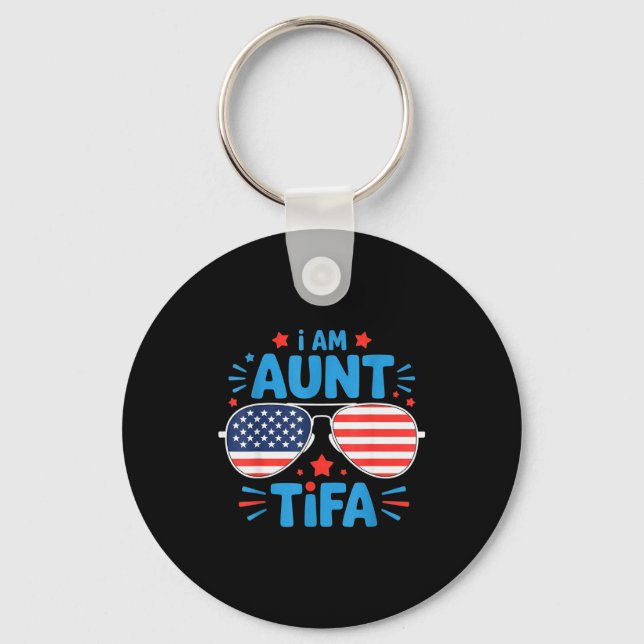 Womens I Am Aunt Tifa Tee  Schlüsselanhänger (Vorderseite)