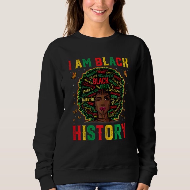 Womens I Bin Black History Afro American Wo Sweatshirt (Vorderseite)