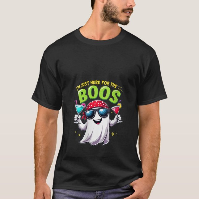 Womens I m Just Here For The Boos Funny Ghost Grap T-Shirt (Vorderseite)