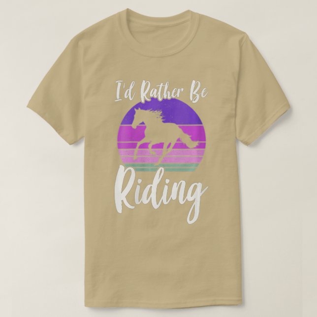 Womens ID RATHER SEIN Reitpferd Lover Reittier T-Shirt (Design vorne)