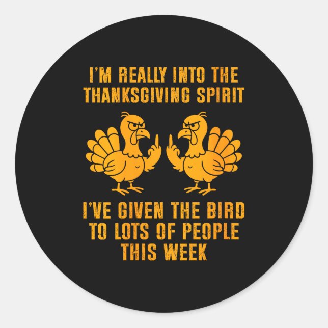 Womens I'm Really Into The Thanksgiving Srit I've  Runder Aufkleber (Vorderseite)