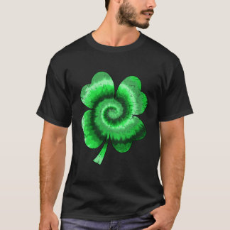 Womens Irish Kleeblatt Gefärbte Krawatte Happy St  T-Shirt