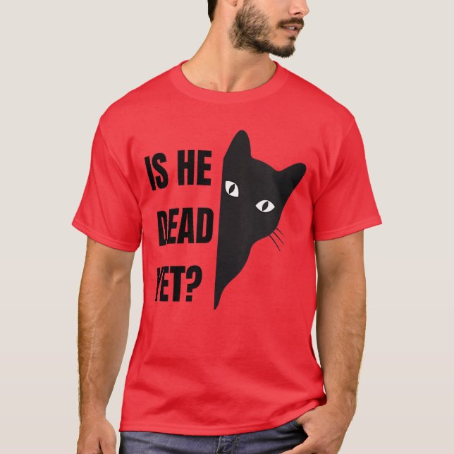 Womens isHeVintageDeadYet cat VNeck boy T-Shirt (Vorderseite)