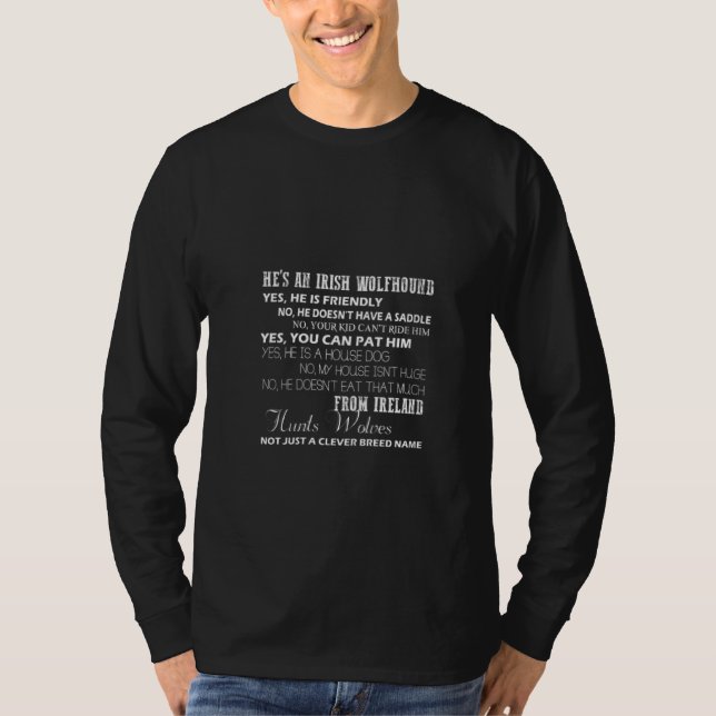 Womens ist ein irischer Wolfhound Fragen und T-Shirt (Vorderseite)