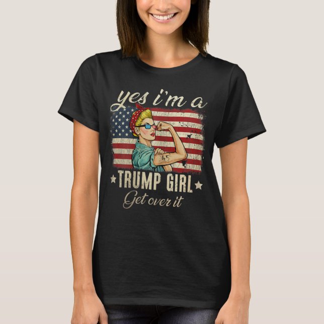 Womens ja im Trümpe Mädchen bekommen über es uns F T-Shirt (Vorderseite)