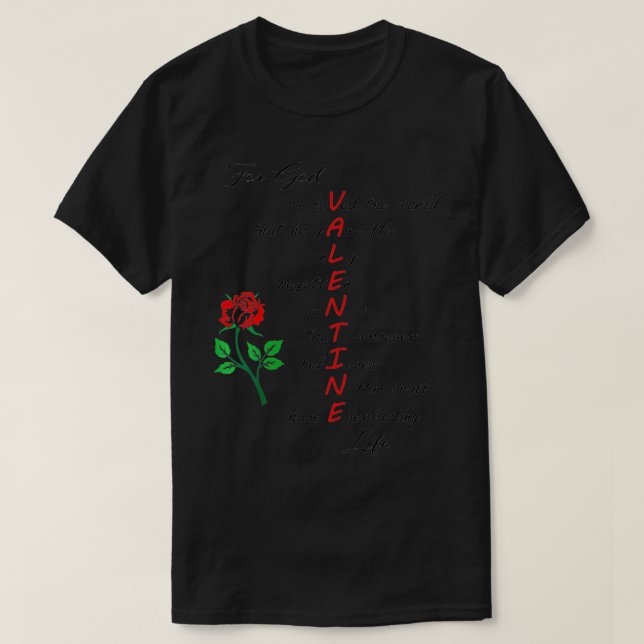 Womens John 316 Christlich Valentinin's For God So T-Shirt (Design vorne)