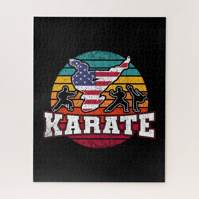 Women's Karate - Girls Martial Arts USA Flag (Vertikal)