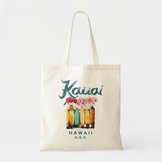 Womens Kauai Hawaii Vintag Hawaii SurfRetro Tragetasche (Vorne)