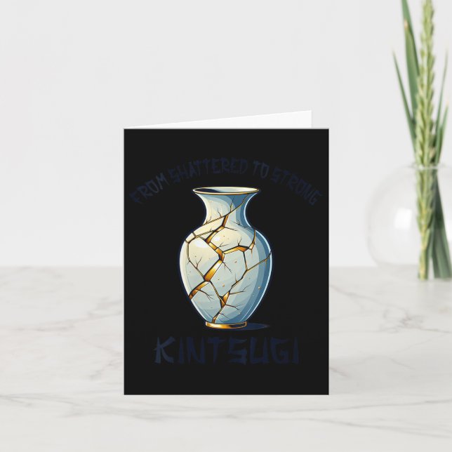 Womens Kintsugi Kintsukuroi Imperfect Japanese Art Karte (Vorderseite)