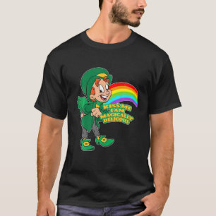 Womens Kiss Me Ich bin magisch köstlich St Patric T-Shirt