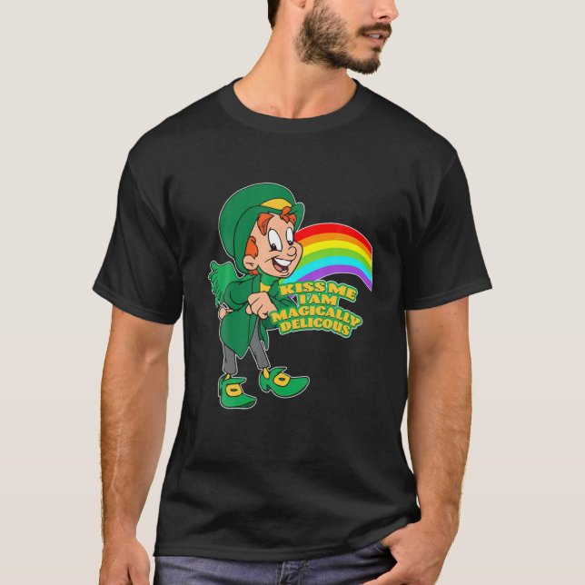 Womens Kiss Me Ich bin magisch köstlich St Patrick T-Shirt (Vorderseite)