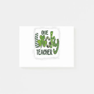 Womens Kleeblatt One Lucky Teacher St Patrick Post-it Klebezettel