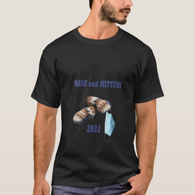 Womens Knitted Bernie Sanders Mittens Einweihung T-Shirt (Vorderseite)