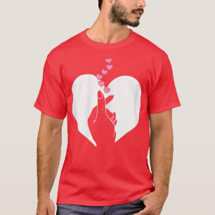 Womens KPop Heart Korean Pop Music Fan KDrama Nied T-Shirt
