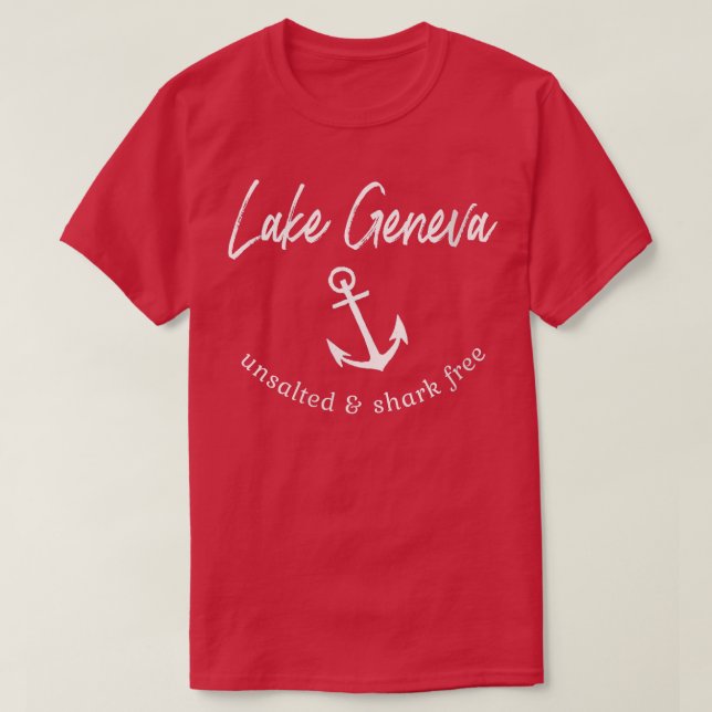 Womens Lake Genf Unsalztes Shark Free Boa T-Shirt (Design vorne)