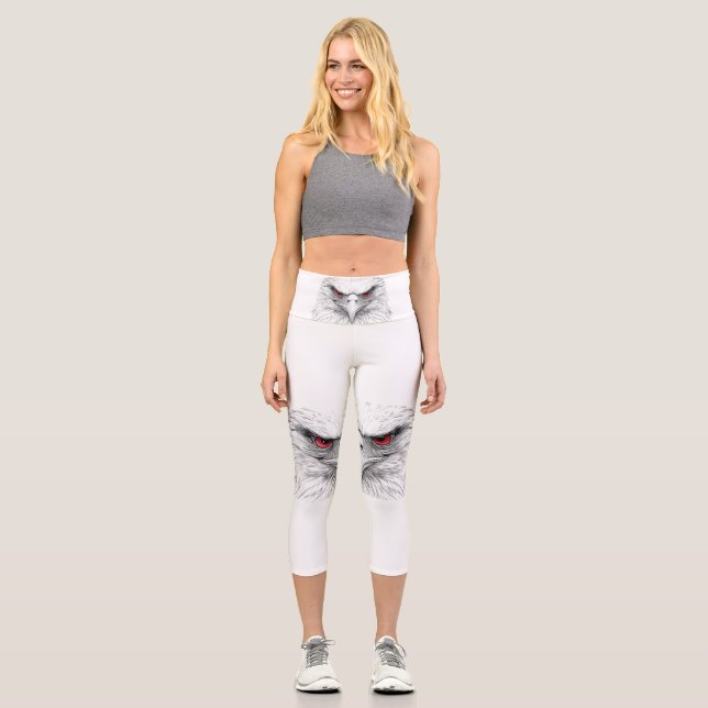 Women's leggings with the image of a bird with red (Recto)