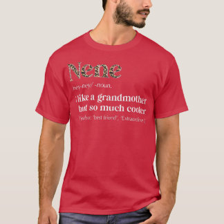 Womens Leopard Nene Definition Funny Oma Geschenk T-Shirt