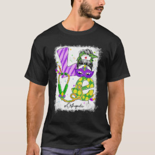 Womens Liebe Messy Bun Orthopedic Nurse Mardi Gras T-Shirt