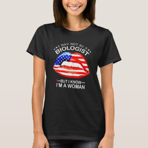 Womens Lippt uns Flagge Ich bin vielleicht kein Bi T-Shirt