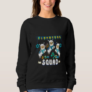 Womens Llamakkah Squad Funny Hanukka Llama Appare Sweatshirt