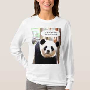 Womens Long Sleeve T - Shirt Hamlet Quote Panda Bä