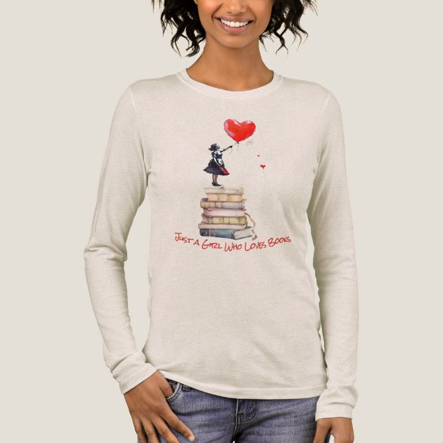 Women's Love Of Books Long Sleeve TShirt (Vorderseite)