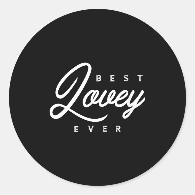 Womens Lovey Design_ Lovey Ever V-neck  Runder Aufkleber (Vorderseite)