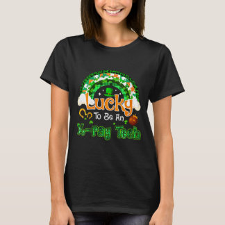 Women's lucky to be x-ray tech shamrock rainbow st T-Shirt