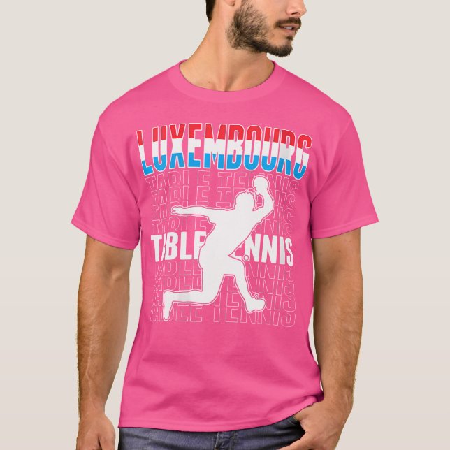 Womens Luxembourg Table Tennis Lover Jersey Luxemb T-Shirt (Vorderseite)