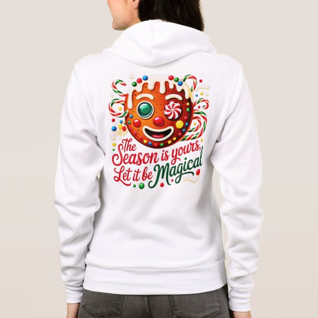 Women's Magical Gingerbread Cozy Christmas Pullove Hoodie (Rückseite)