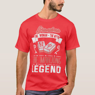 Womens Mahjong Grandma Funny Großmutter Chinesisch T-Shirt