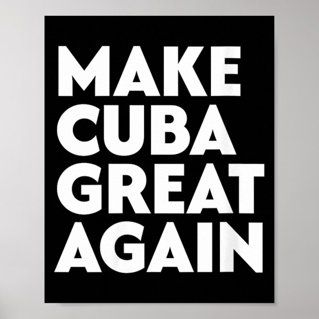 Women's make cuban great again  poster (Vorne)