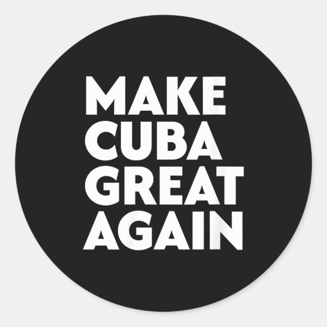 Women's make cuban great again  runder aufkleber (Vorderseite)