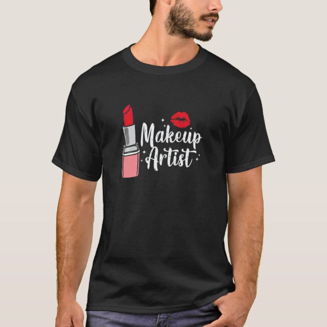 Womens Make Up Artist Lipstick  Beautician  Esthet T-Shirt (Vorderseite)